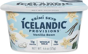 Icelandic Vanilla Bean Skyr Ice Cream Packaging PNG image