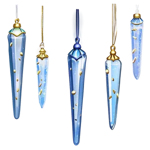 Icicle Christmas Ornaments PNG Lbj67 PNG