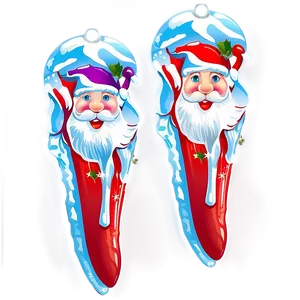 Icicle Christmas Ornaments PNG Qee34 PNG