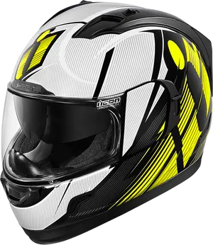 Icon Airflite Helmet Yellow Black Design PNG image