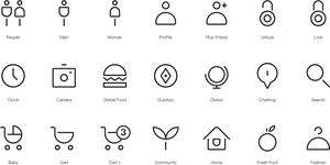 Icon Set User Interface Elements PNG image