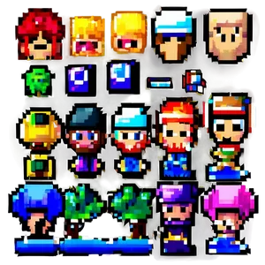 Iconic 16 Bit Game Sprites PNG 13