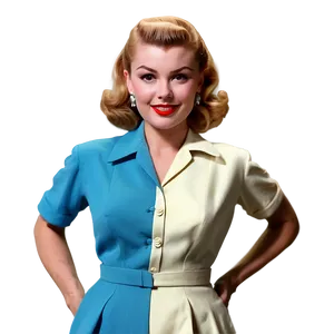 Iconic 1950s Fashion Outfits PNG Mjq61 PNG