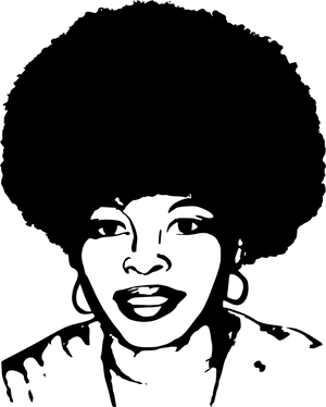 Iconic Afro Hairstyle Silhouette PNG