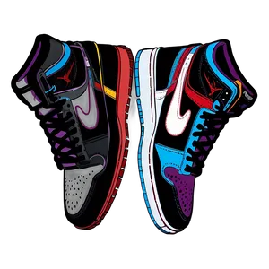 Iconic Air Jordan 1 Silhouette PNG 74