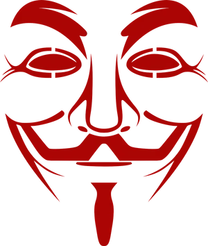 Iconic Anonymous Mask PNG image