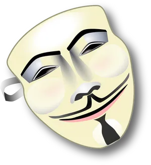 Iconic Anonymous Mask PNG image