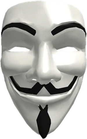 Iconic Anonymous Mask PNG image