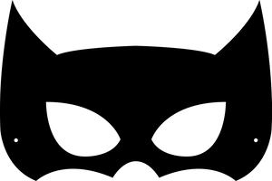 Iconic Batman Mask Silhouette PNG