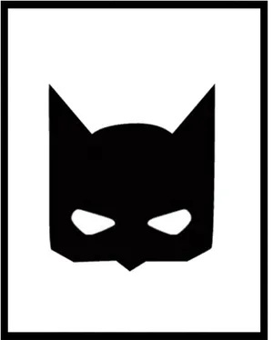 Iconic Black Batman Mask Silhouette PNG