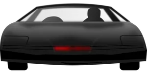 Iconic Black Carwith Red Scanner
