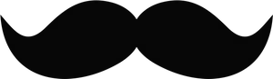 Iconic Black Mustache Silhouette