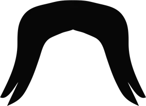 Iconic Black Mustache Silhouette