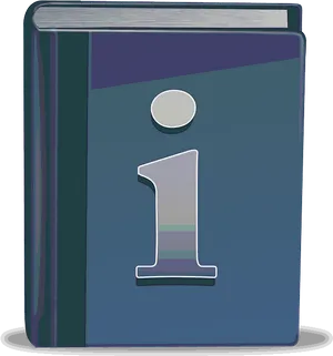 Iconic Blue Book Number One PNG image