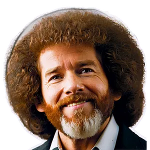 Iconic Bob Ross Hairstyle Png Nyf PNG image