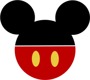 Iconic Cartoon Mouse Head Silhouette PNG image