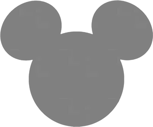 Iconic Cartoon Mouse Silhouette PNG image