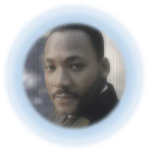 Iconic Civil Rights Leader Portrait PNG image