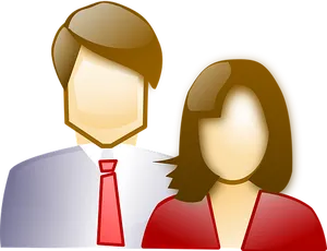 Iconic Couple Avatar PNG image