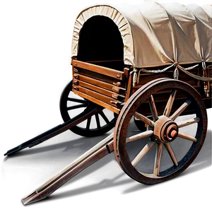 Iconic Covered Wagon Emblem PNG 06292024