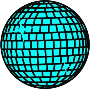 Iconic Disco Ball Illustration PNG image