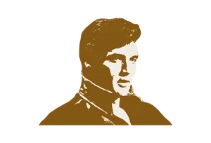 Iconic Elvis Presley Portrait PNG image