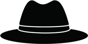 Iconic Fedora Hat Silhouette PNG image