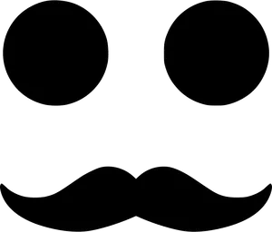 Iconic Gentleman Mustacheand Glasses PNG image