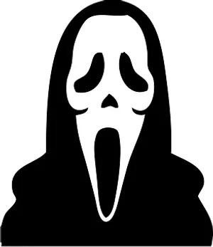 Iconic_ Ghostface_ Mask_ Vector PNG image