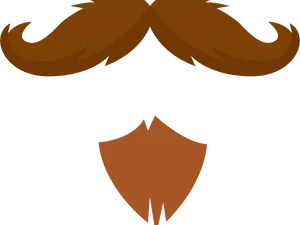 Iconic Handlebar Moustacheand Beard PNG image