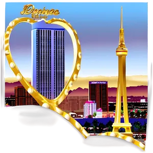 Iconic Las Vegas Skyline PNG Hkl41 PNG