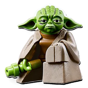 Iconic Lego Yoda Pose PNG 29