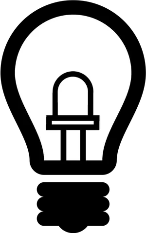 Iconic Light Bulb Graphic PNG image