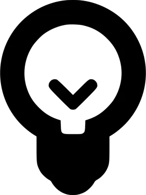 Iconic Lightbulb Idea Symbol PNG image