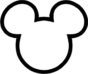 Iconic Mickey Mouse Silhouette PNG image