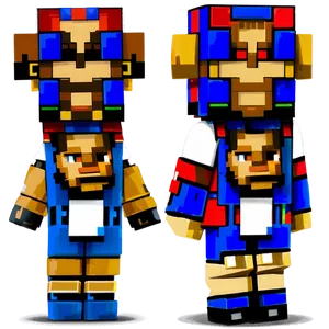 Iconic Minecraft Characters Png Sko PNG image