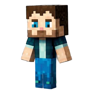 Iconic Minecraft Steve Head Png Nyc PNG image