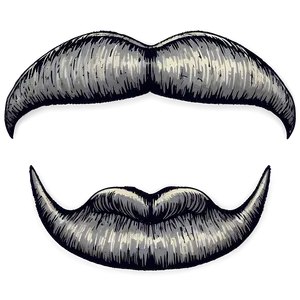 Iconic Movie Star Mustache PNG Bun