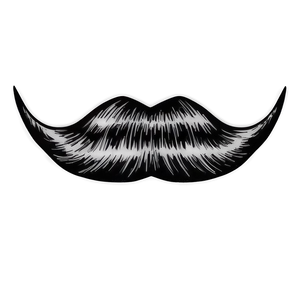 Iconic Movie Star Mustache PNG Fsm52