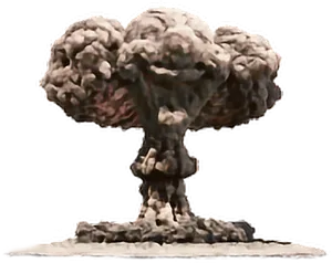 Iconic Mushroom Cloud Nuclear Explosion PNG