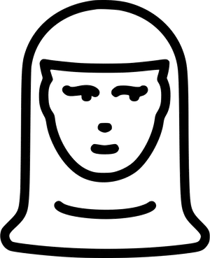 Iconic Nun Headgear Outline PNG image