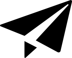 Iconic Paper Plane Silhouette