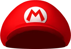 Iconic Red Cap With M Logo PNG image
