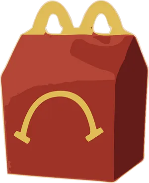 Iconic Red Happy Meal Box PNG image