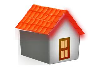 Iconic Red Roof House