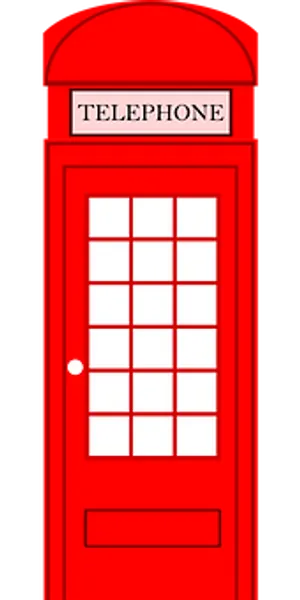 Iconic Red Telephone Booth PNG image