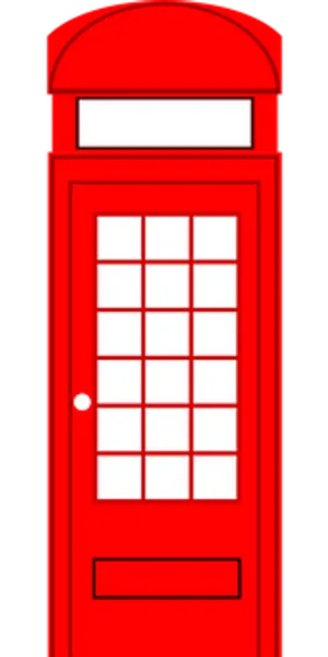 Iconic Red Telephone Booth PNG image