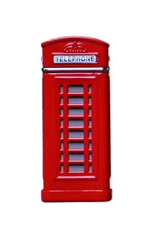 Iconic Red Telephone Booth PNG image