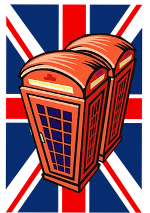 Iconic Red Telephone Box Art PNG image