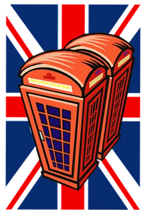 Iconic Red Telephone Box Artwork PNG image